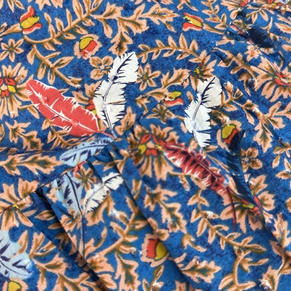 NWT Knox Rose Off The Coast Floral Tiered Boho Midi Sundress Size Large - Picture 11 of 16